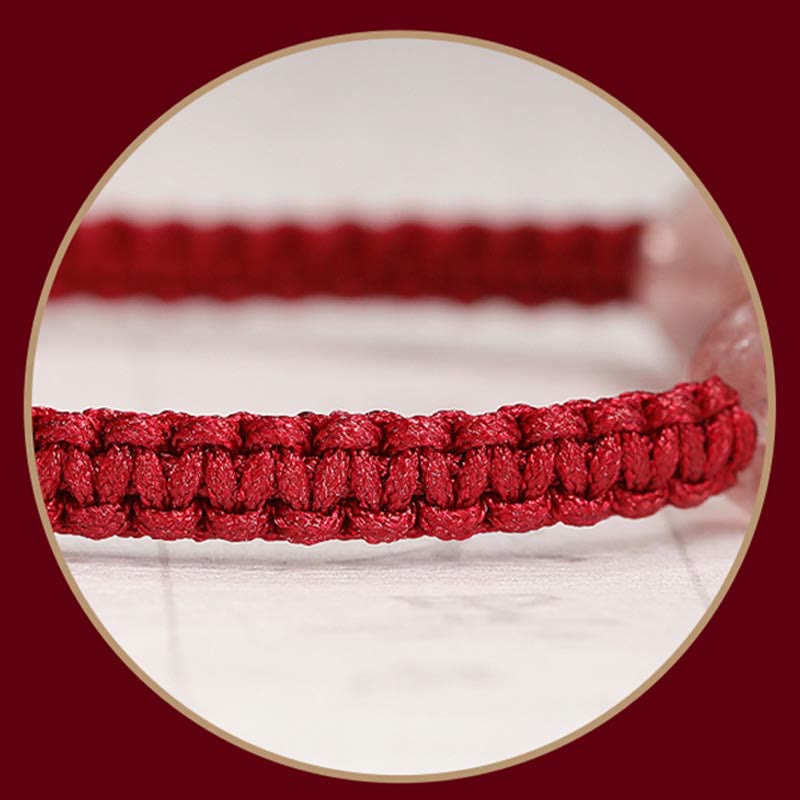 Natural Strawberry Quartz Crystal Love Bracelet