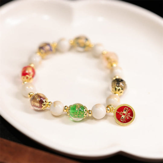 Five Gods Wealth Liuli Glass Bracelet