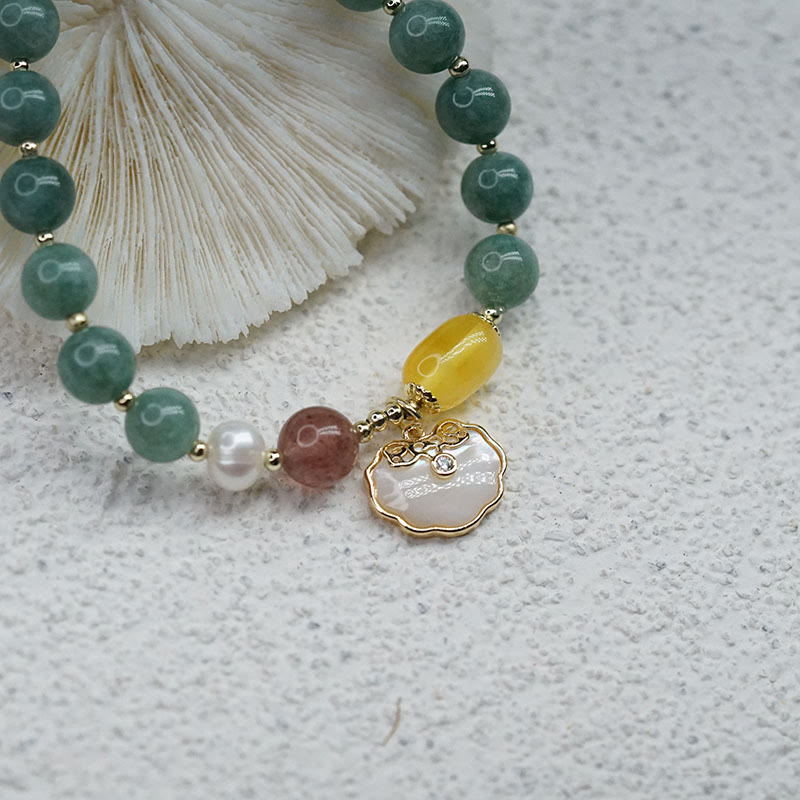 Jade Sea Shell Ruyi Luck Bracelet