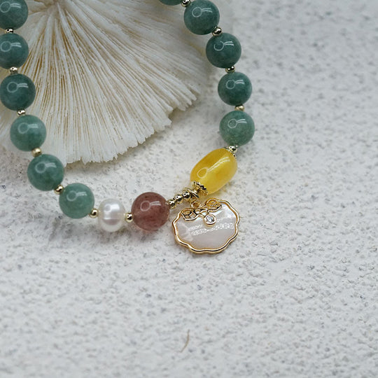 Jade Sea Shell Ruyi Luck Bracelet