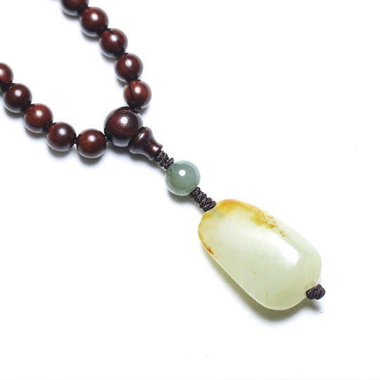 Small Leaf Red Sandalwood Jade Bracelet