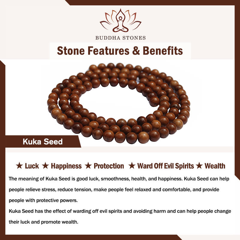 Lucky Agate Stone Kuka Seed Bracelet