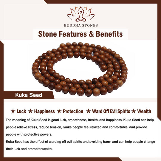 Lucky Agate Stone Kuka Seed Bracelet