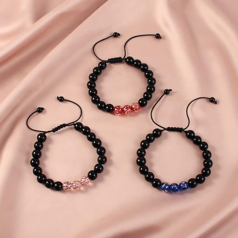 Black Obsidian Glow Strength Bracelet