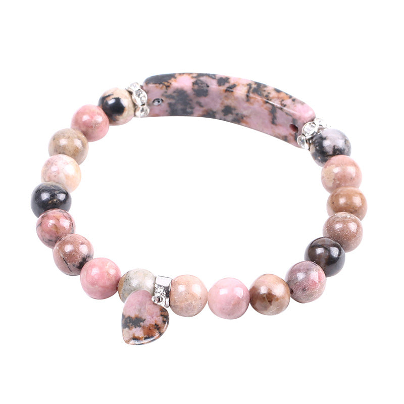 Rhodonite Heart Healing Bracelet