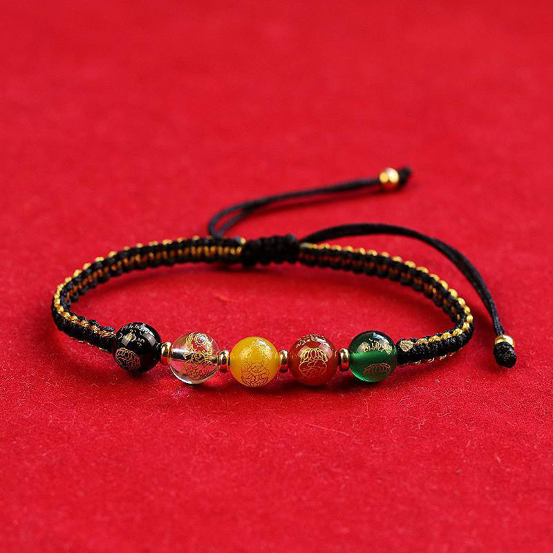Handmade Agate Five Direction Wealth Bracelet