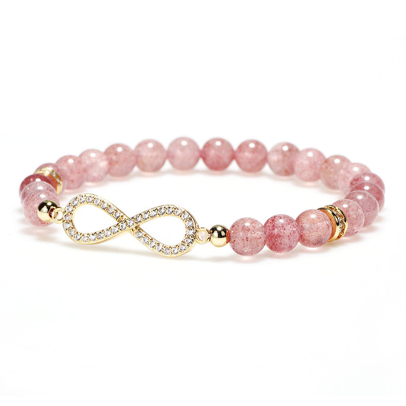 Natural Strawberry Quartz Healing Positivity Bracelet