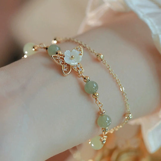 Double Layer Luck 14k Gold Bracelet