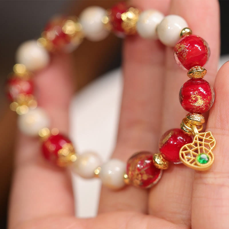 Gourd Wealth Charm - Liuli Bracelet
