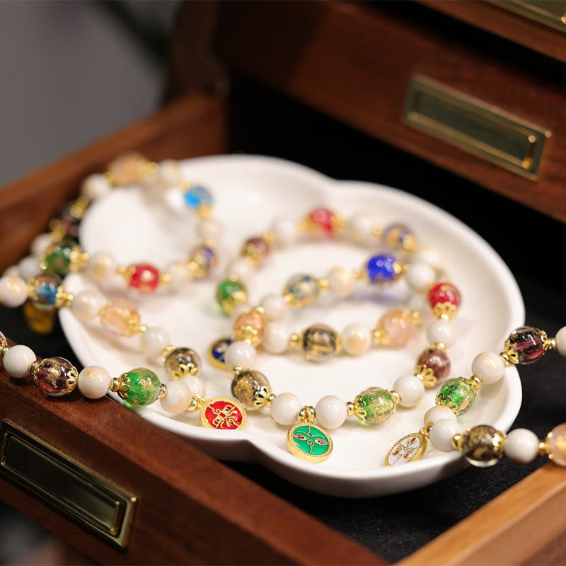 Five Gods Wealth Liuli Glass Bracelet