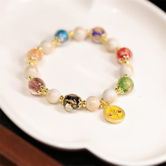 Five Gods Wealth Liuli Glass Bracelet