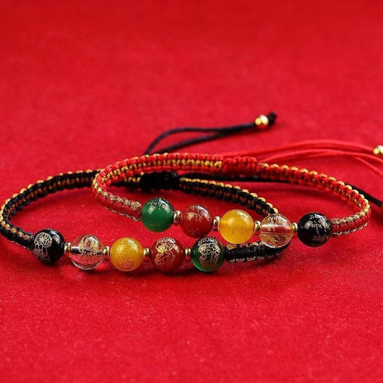 Handmade Agate Five Direction Wealth Bracelet