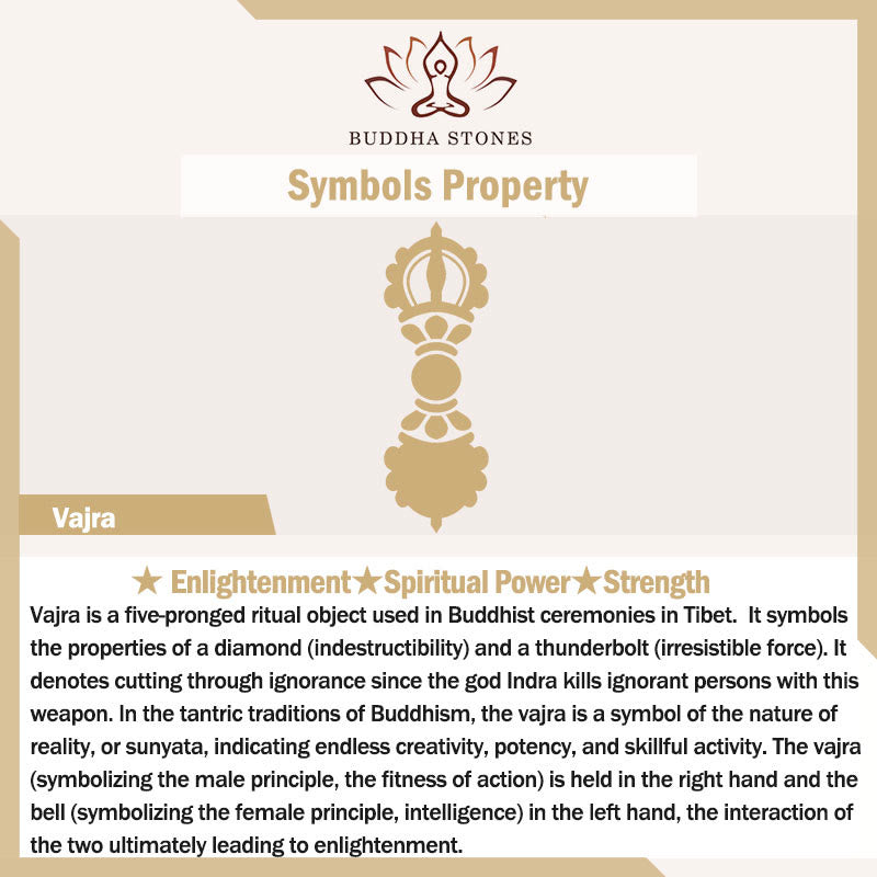 Gold Dorje Vajra Strength Bead Bracelet