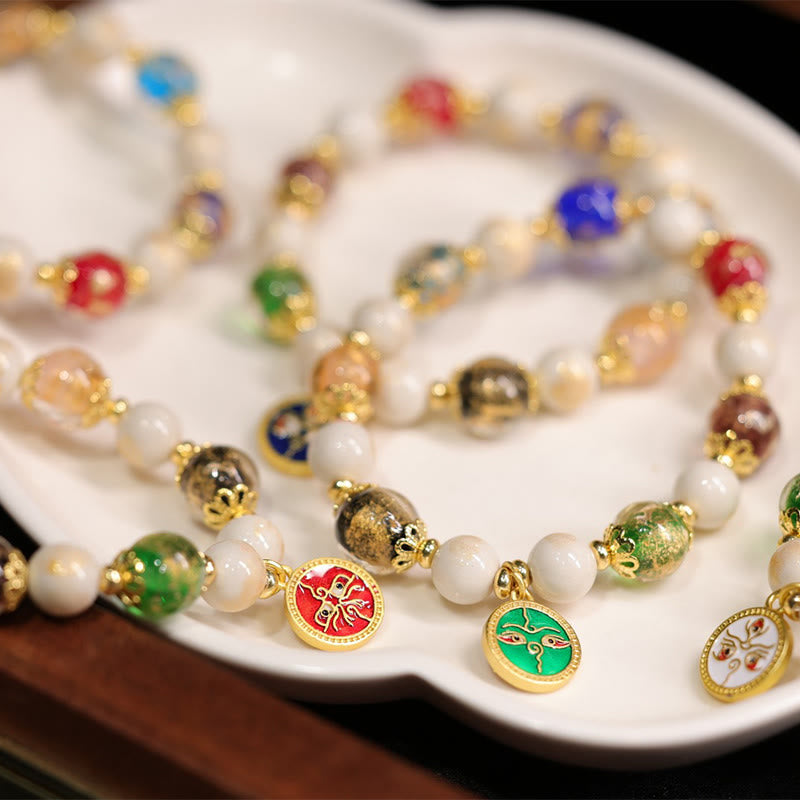 Five Gods Wealth Liuli Glass Bracelet