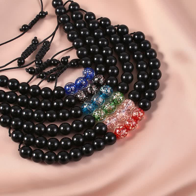 Black Obsidian Glow Strength Bracelet
