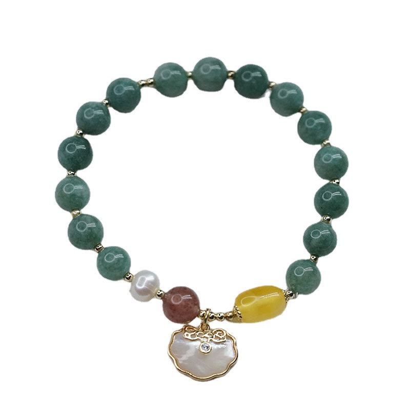 Jade Sea Shell Ruyi Luck Bracelet