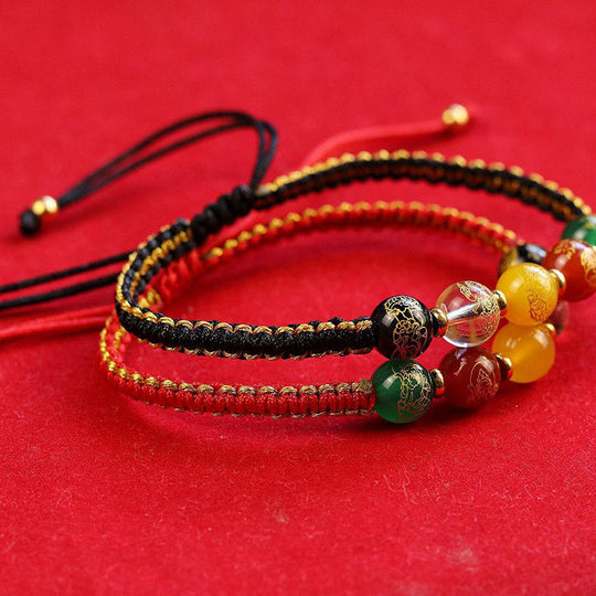 Handmade Agate Five Direction Wealth Bracelet