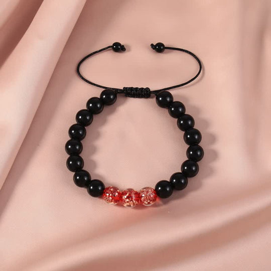 Black Obsidian Glow Strength Bracelet