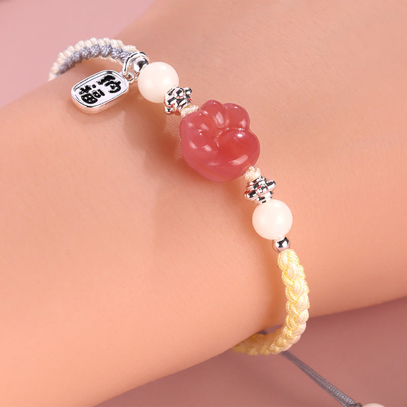 Yanyuan Agate Cat Paw White Bracelet