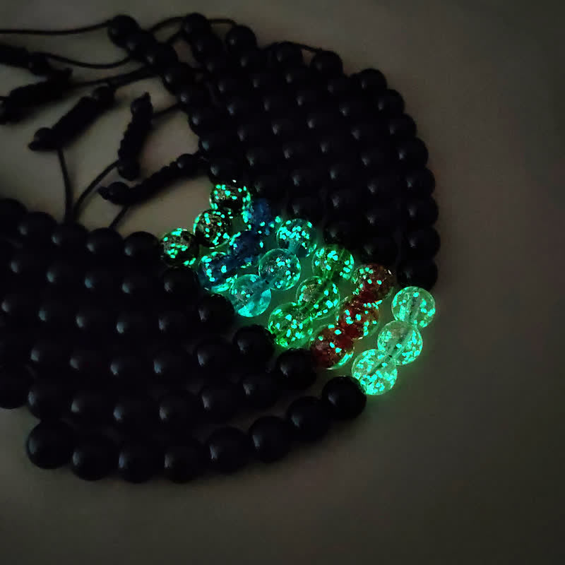 Black Obsidian Glow Strength Bracelet