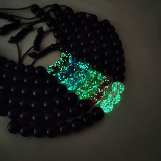 Black Obsidian Glow Strength Bracelet