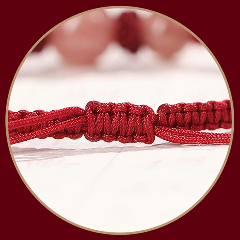 Natural Strawberry Quartz Crystal Love Bracelet