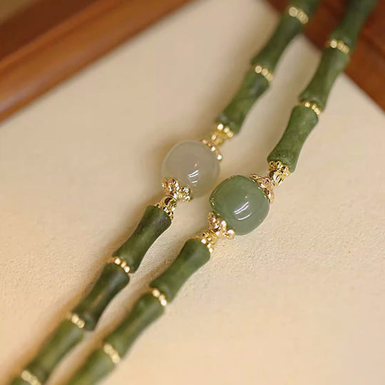 Copper-plated Peridot Hetian Jade Bracelet