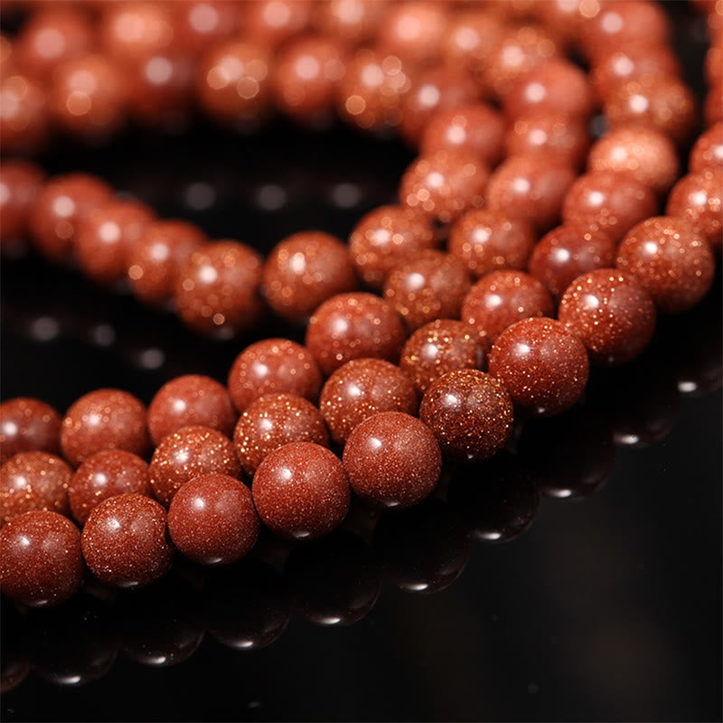 Goldstone 108 Mala Beads , Bracelet