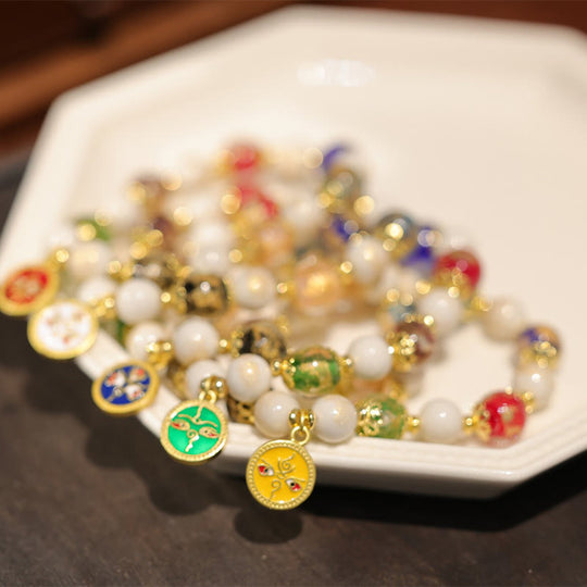Five Gods Wealth Liuli Glass Bracelet