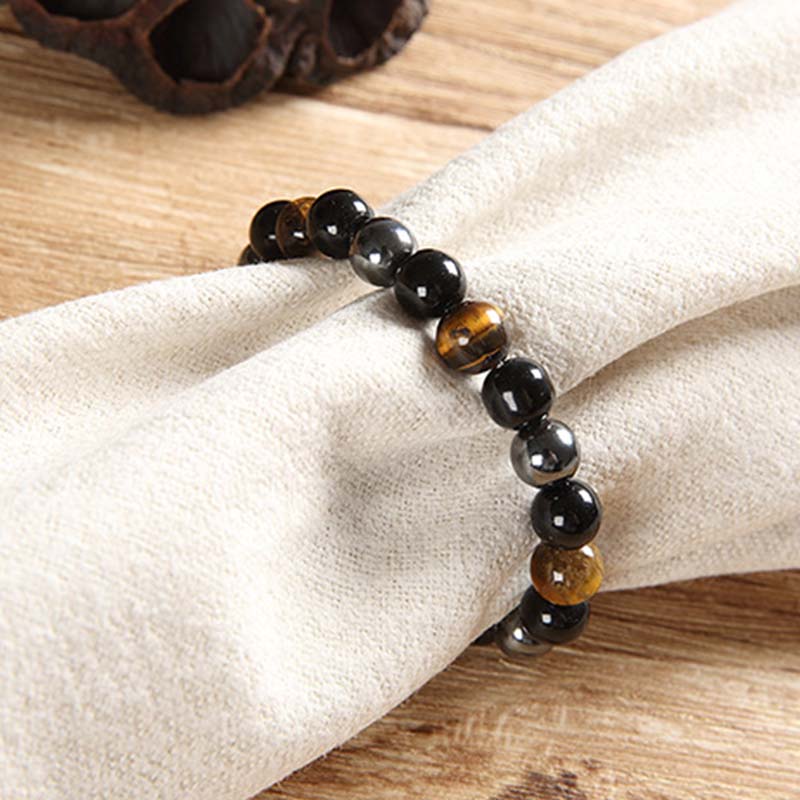 Tiger' Eye Necklace Set Bracelet