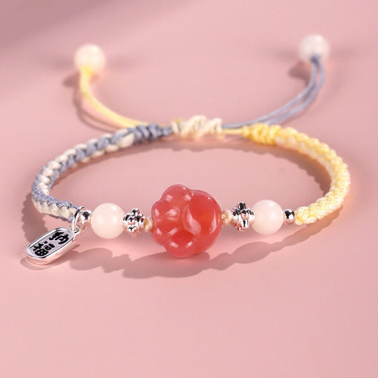 Yanyuan Agate Cat Paw White Bracelet