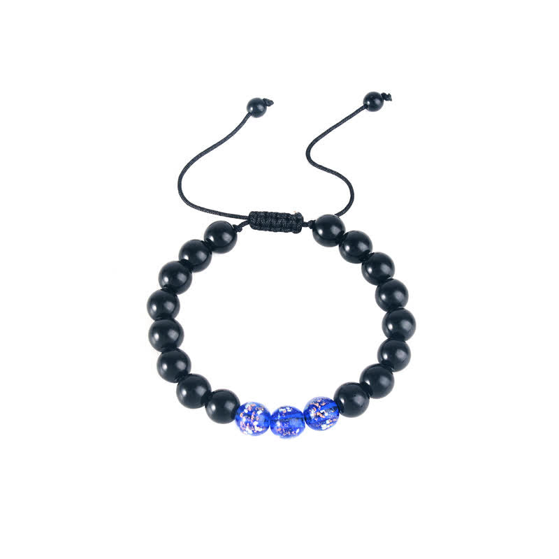 Black Obsidian Glow Strength Bracelet
