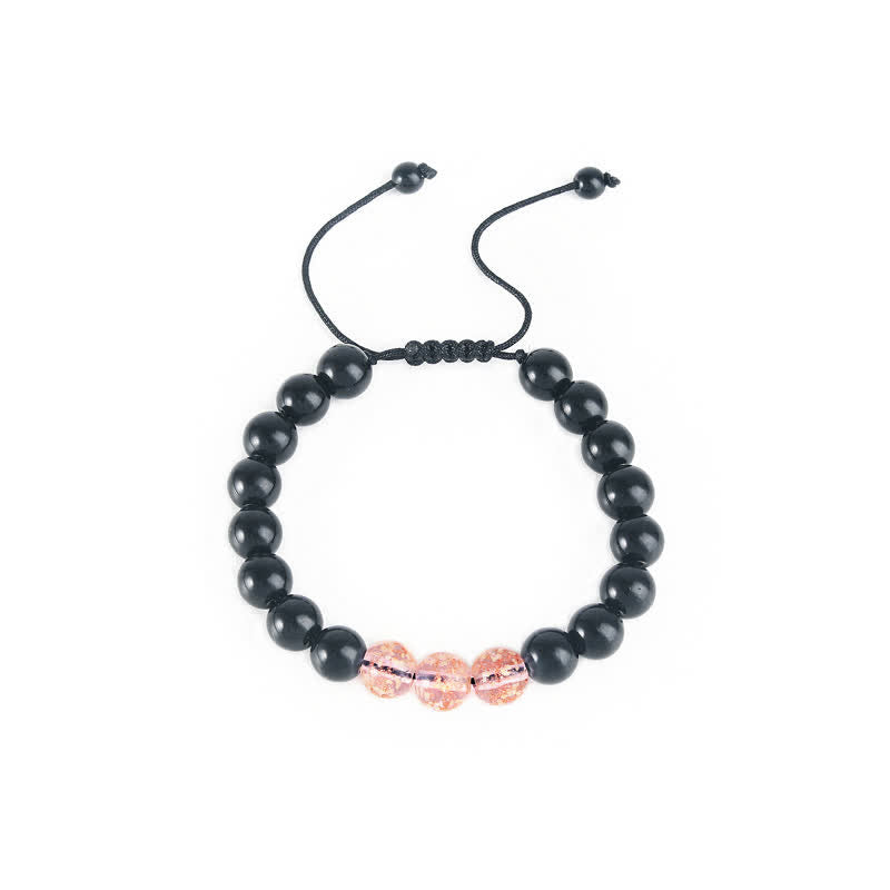Black Obsidian Glow Strength Bracelet