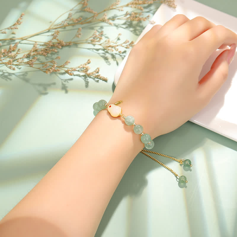 Natural Green Aventurine Luck Bead Bracelet