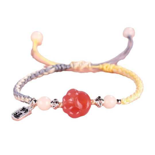 Yanyuan Agate Cat Paw White Bracelet