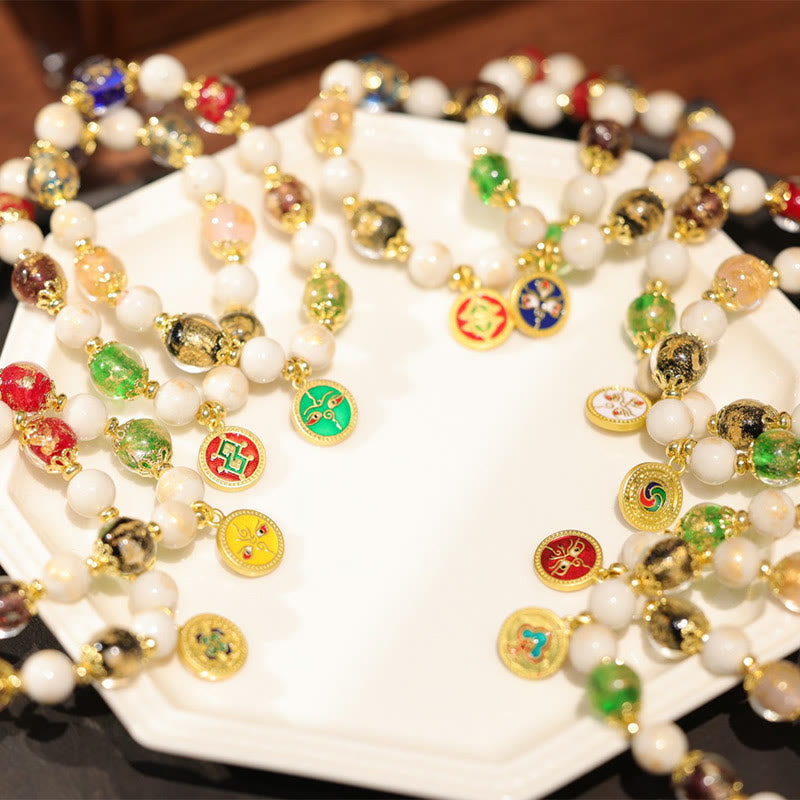 Five Gods Wealth Liuli Glass Bracelet