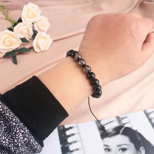 Black Obsidian Glow Strength Bracelet