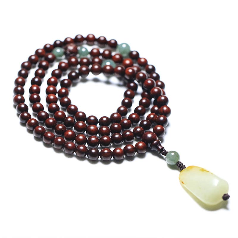 Small Leaf Red Sandalwood Jade Bracelet