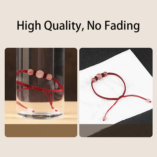 Natural Strawberry Quartz Crystal Love Bracelet