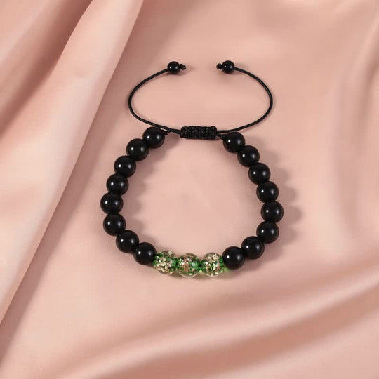 Black Obsidian Glow Strength Bracelet