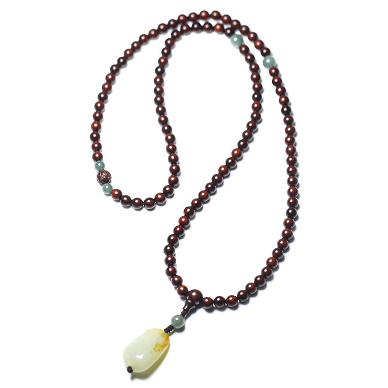 Small Leaf Red Sandalwood Jade Bracelet