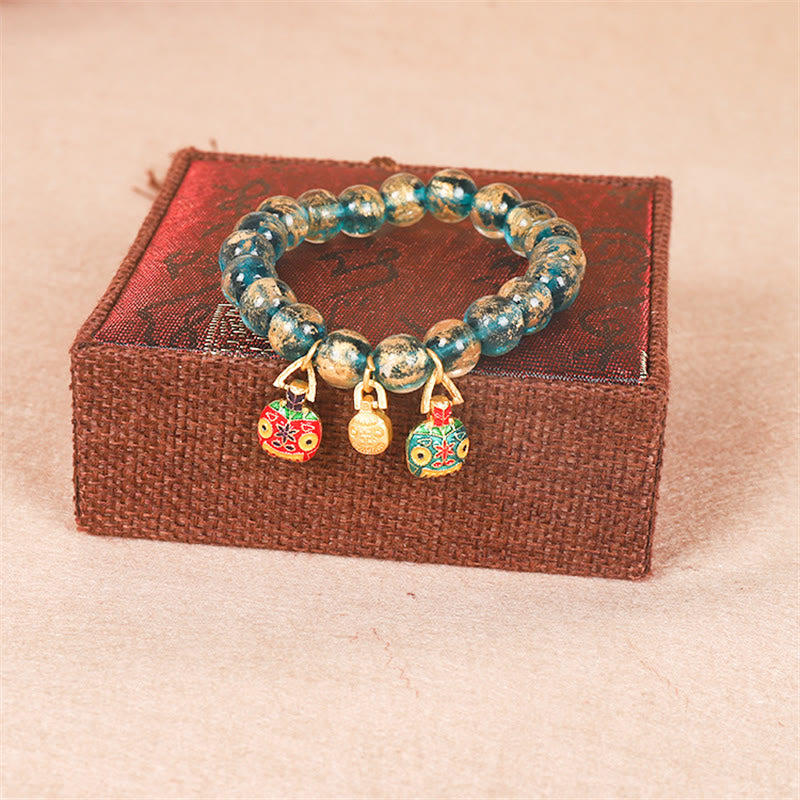 Gold Dorje Vajra Strength Bead Bracelet